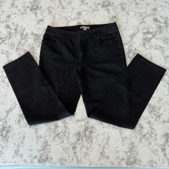 Chico’s Women Black Jeans Sz 1 (like new) - Picture 3 of 8